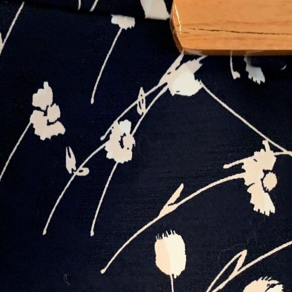 Pant, Club Monaco, pull on, straight leg, regular rise, sz 10, EUC, navy/white - Picture 2 of 16